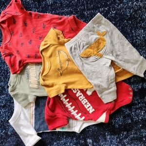 Carter's Red and Yellow Bodysuits One Pieces